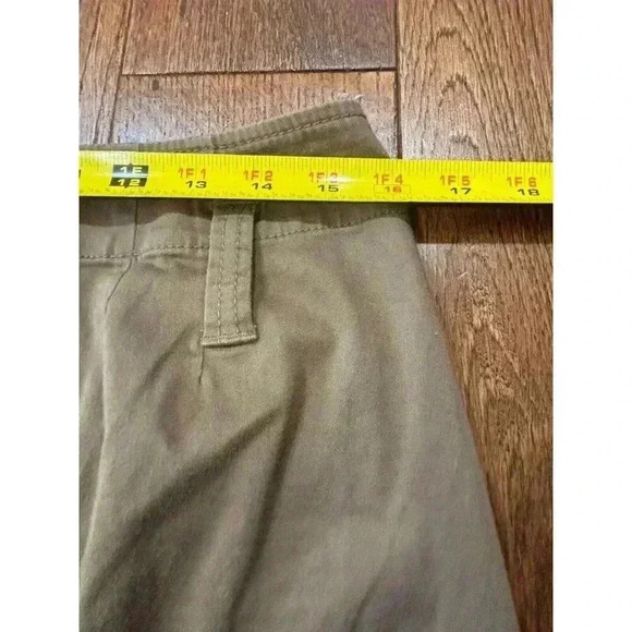 Ann Taylor Khaki Trench Coat Style A-Line Mini Skirt Twill Buttons Womens 10 - Picture 6 of 8